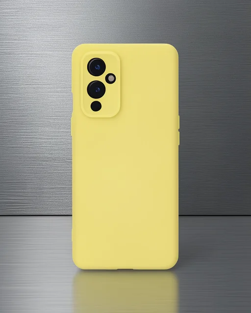 One Plus 9 Kılıf Nano İçi Kadife Silikon - Sarı