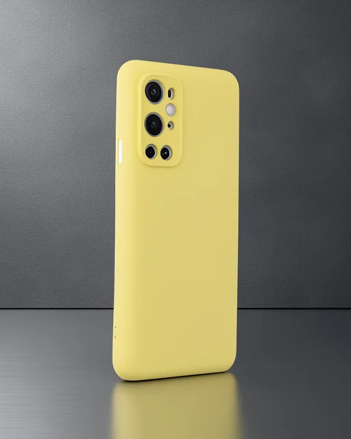 One Plus 9 Pro Kılıf Nano İçi Kadife Silikon - Sarı