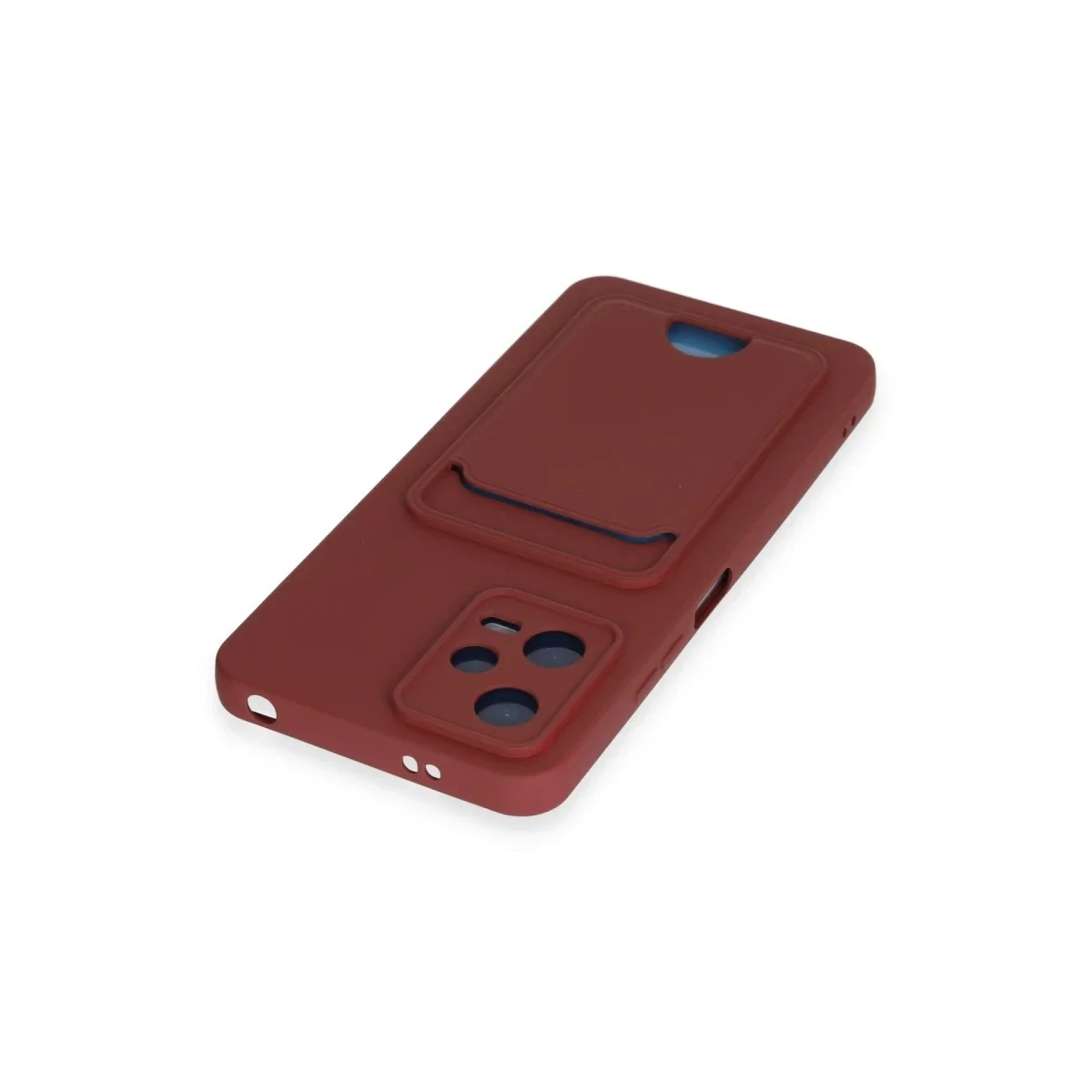 Xiaomi Poco X5 5G Kılıf Kelvin Kartvizitli Silikon - Bordo görsel 3