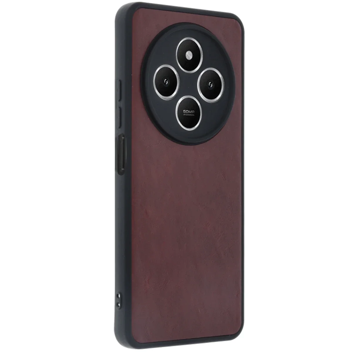 Xiaomi Redmi 14C Kılıf Aras Deri Kapak - Bordo görsel 2