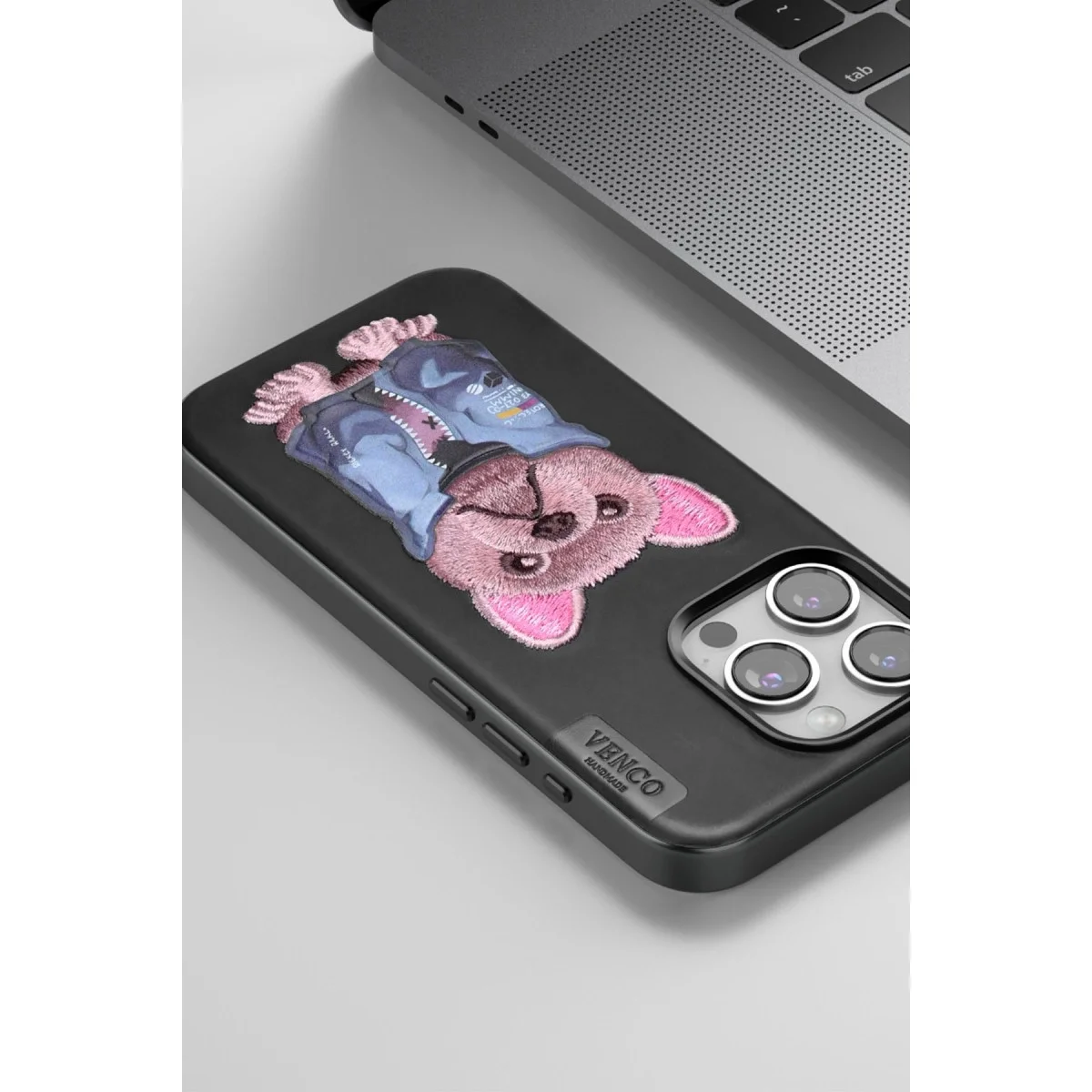 Venco Apple İphone 15 Pro Cute Desenli Kapak - Siyah görsel 5