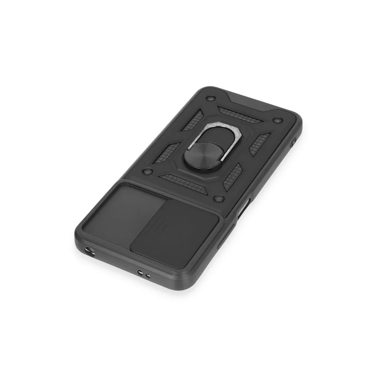 Xiaomi Redmi Note 12 5G Kılıf Pars Lens Yüzüklü Silikon - Siyah görsel 4