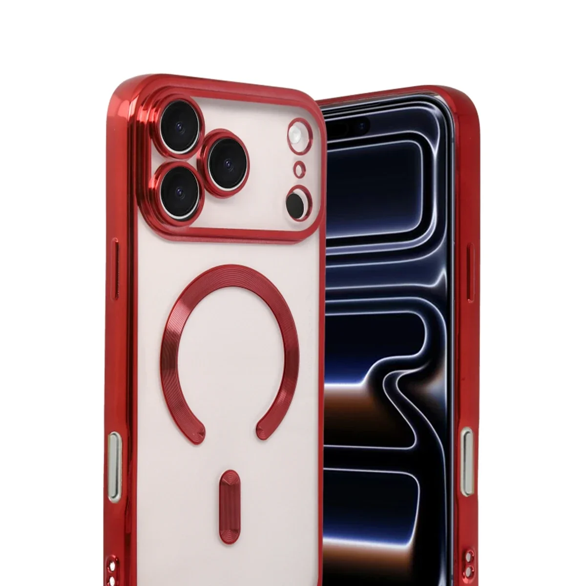Apple iPhone 17 Pro Kross Magneticsafe Kapak - Kırmızı görsel 2