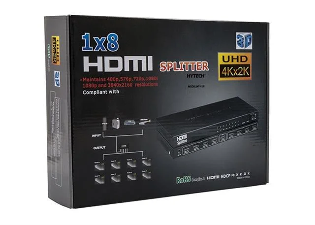 Hytech 8 Port 4K x 2K Hd Splitter Dağıtıcı HY-LU8 görsel 3