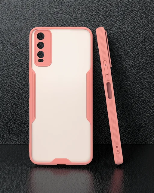 Vivo Y11s Kılıf Platin Silikon - Pembe