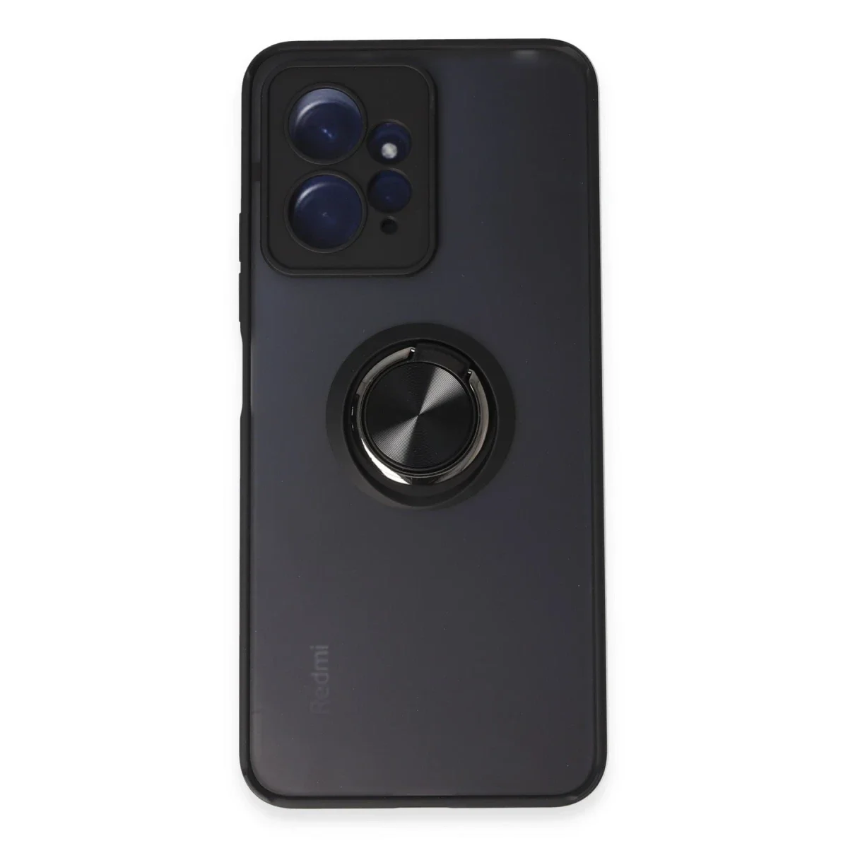 Xiaomi Redmi Note 12 4G Kılıf Montreal Yüzüklü Silikon Kapak - Siyah
