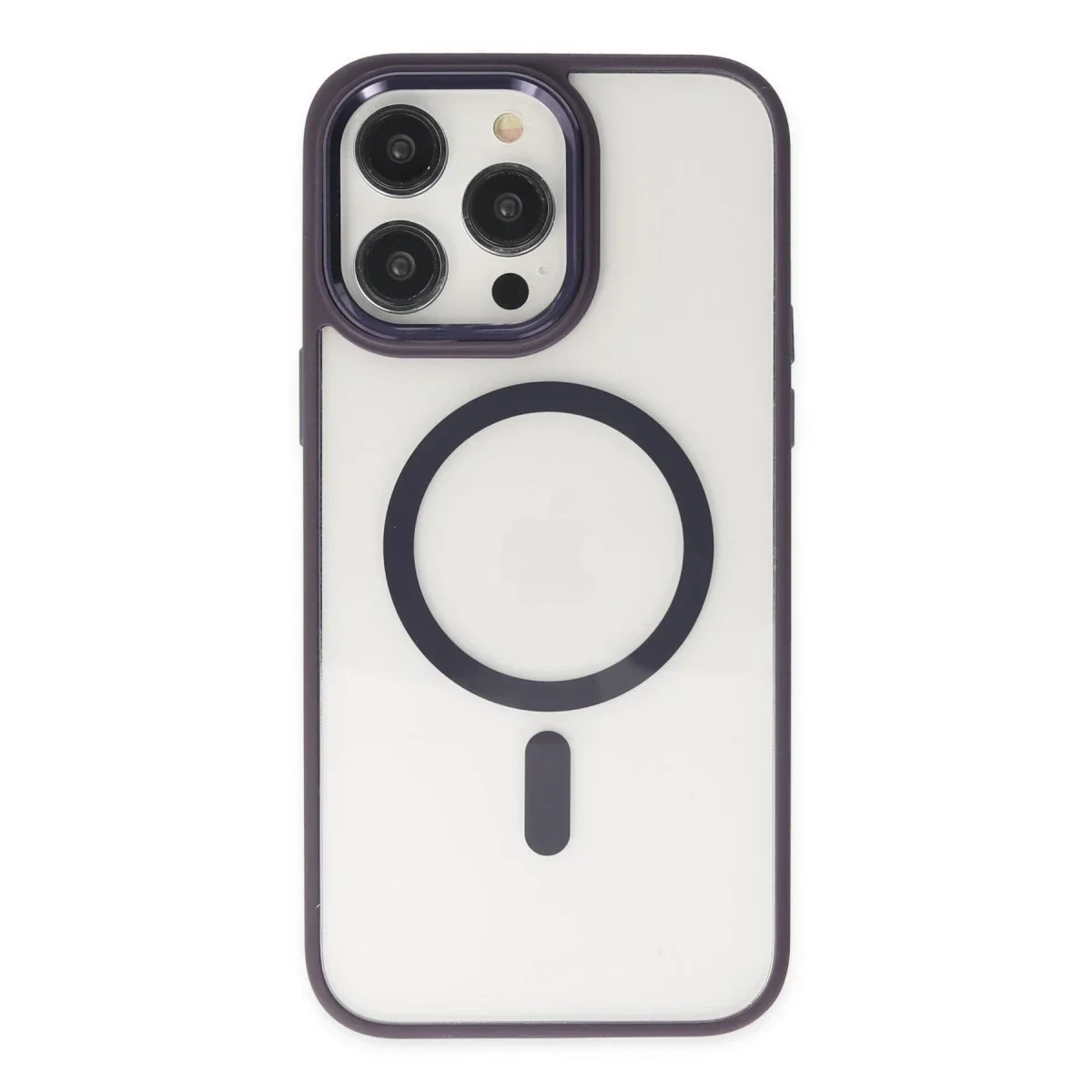 Apple iPhone 13 Pro Kılıf Room Magneticsafe Silikon - Derin Mor görsel 2