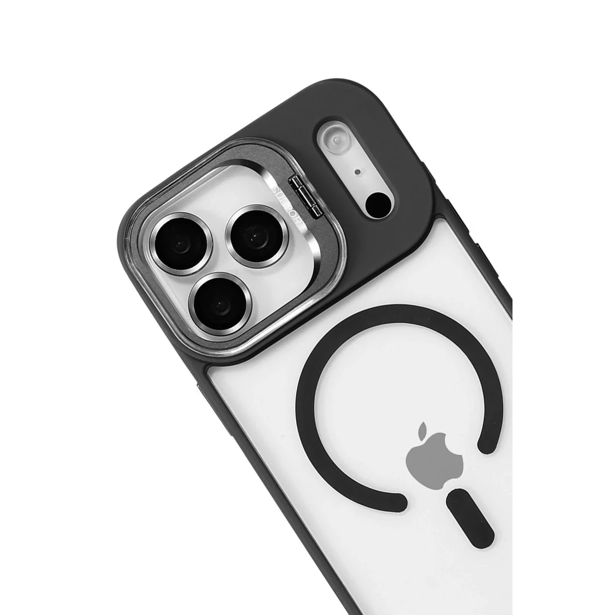 Joko Apple İphone 17 Pro Max Rem Lensli Magsafe Standlı Kapak - Siyah görsel 3