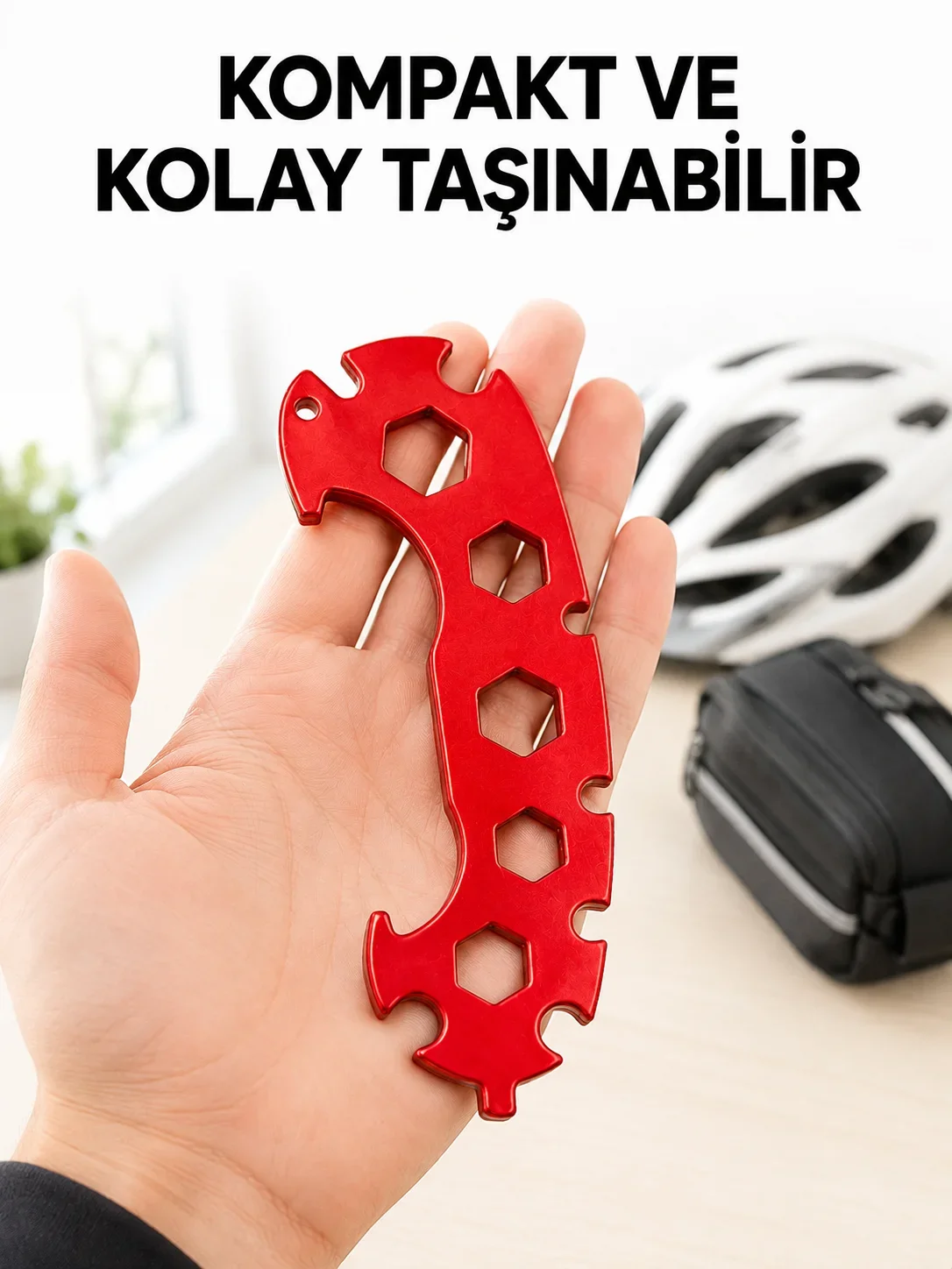 12 Ölçülü Bisiklet Tar Anahtarı 6-17 mm Kompakt Çok Amaçlı El Aleti