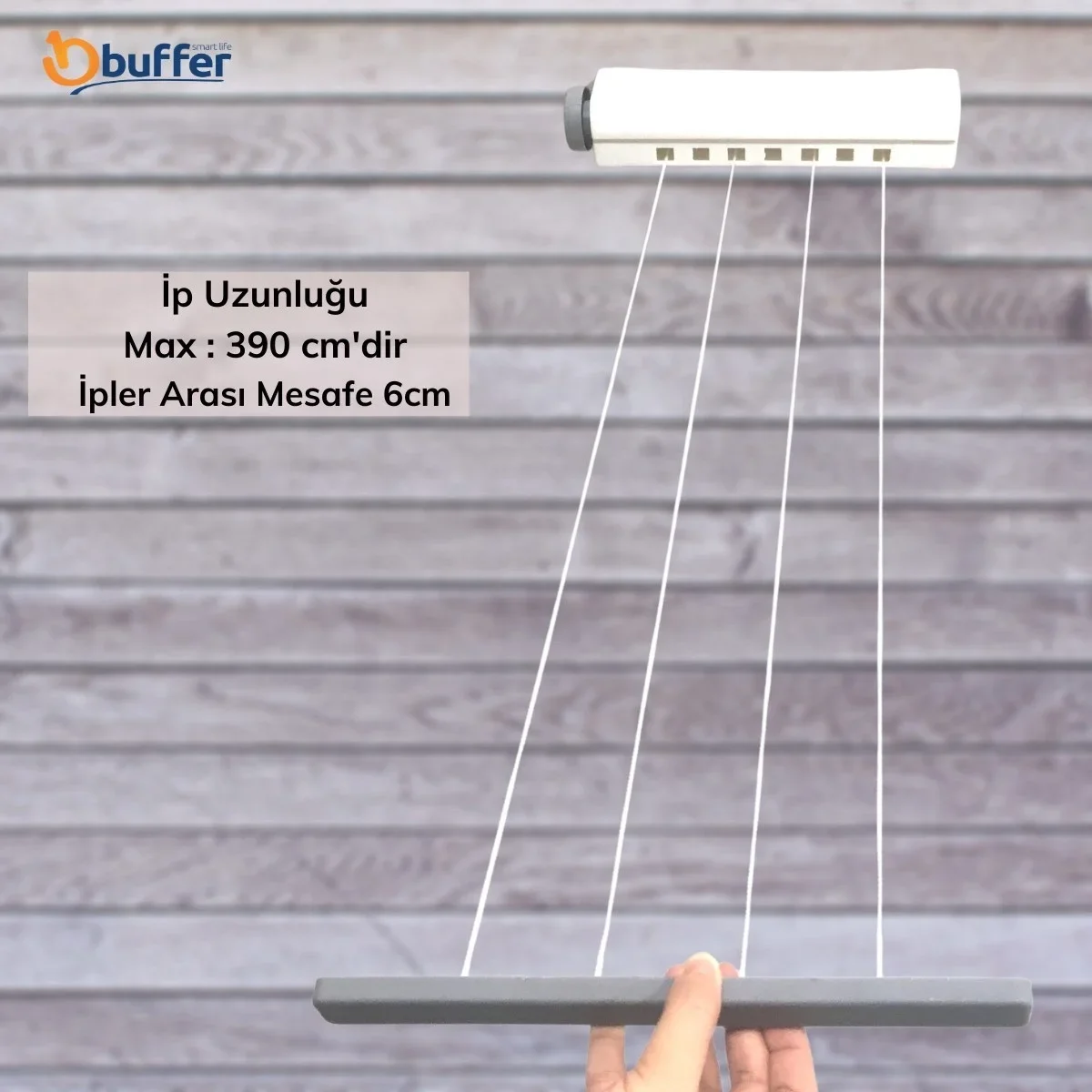 Pratik Portatif Yeni Nesil Çek As  Kolay Askılık 4 İpli Askılık görsel 4