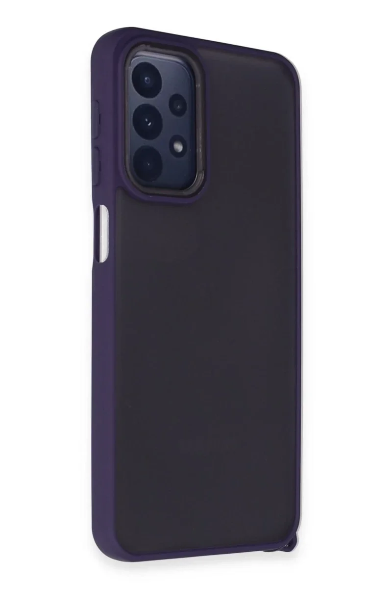 Samsung Galaxy A23 4G Kılıf Elegant Kapak - Derin Mor