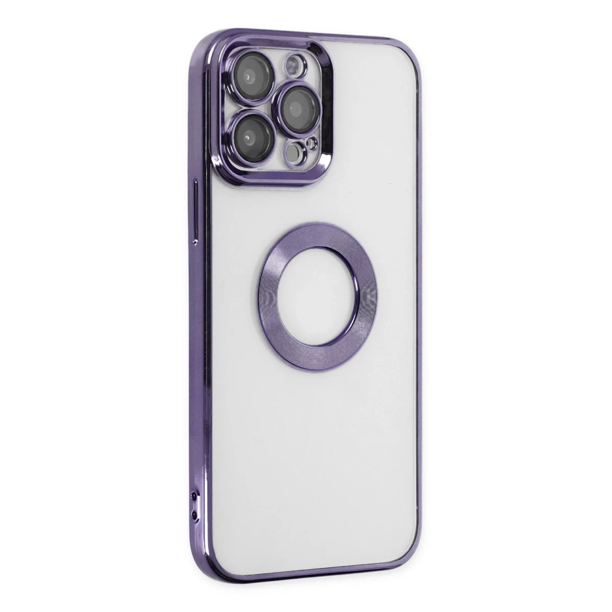 Apple İphone 14 Pro Max Kılıf Slot Silikon - Mor görsel 2