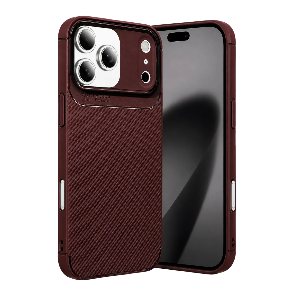 Apple iPhone 17 Pro Auto Focus Karbon Kapak - Bordo