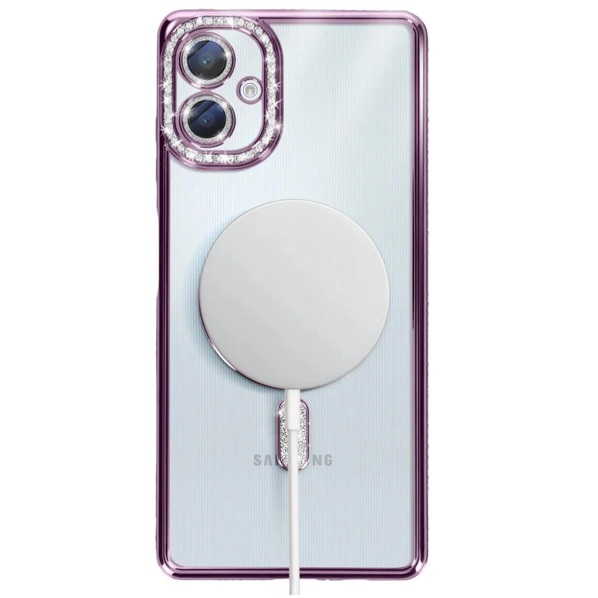 Samsung Galaxy A06 Joke Simli Magneticsafe Kılıf - Derin Mor görsel 5