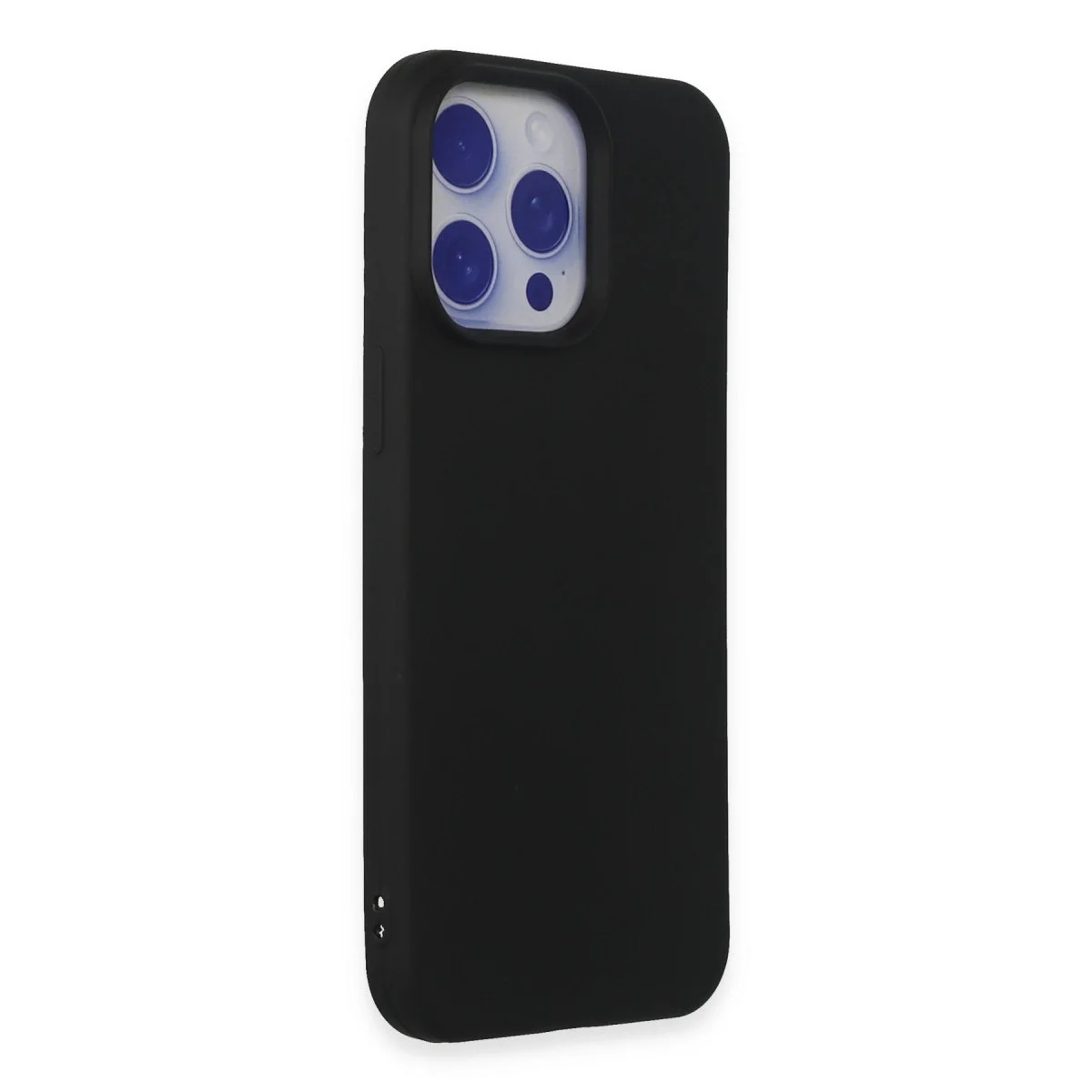 Apple İphone 15 Pro Max Kılıf Nano İçi Kadife Silikon - Siyah görsel 2