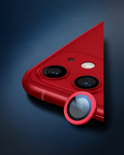Apple İphone 11 Raze Metal Kamera Lens - Kırmızı