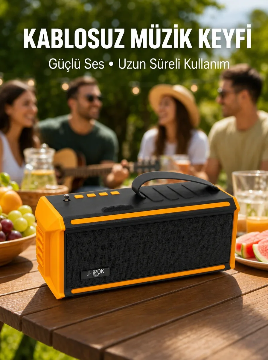 Taşınabilir J-IPOX P520 1200 mAh Bluetooth Hoparlör krofonlu Yeni Nesil