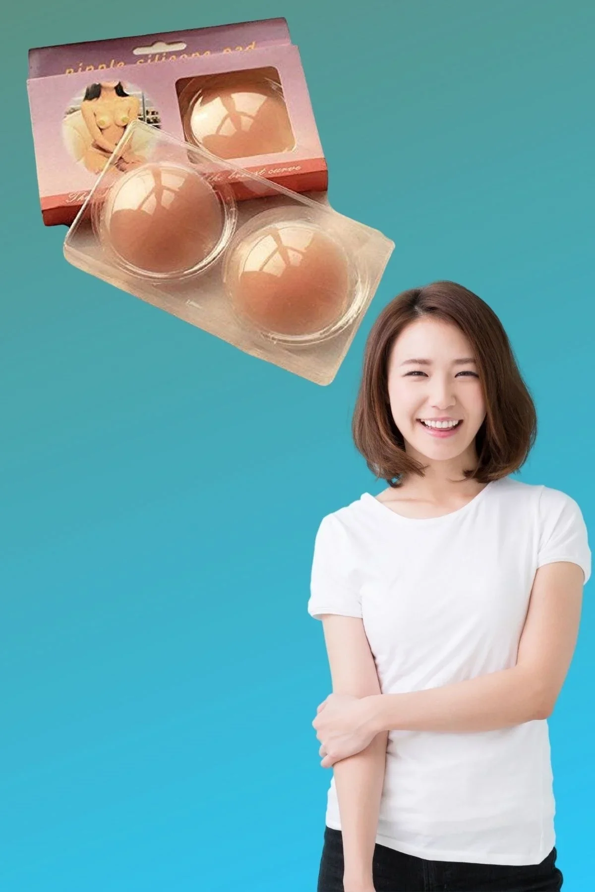 Silikon Göğüs Ucu Kapatıcı Gizleyici Bant Aparat Nipple Pad görsel 6