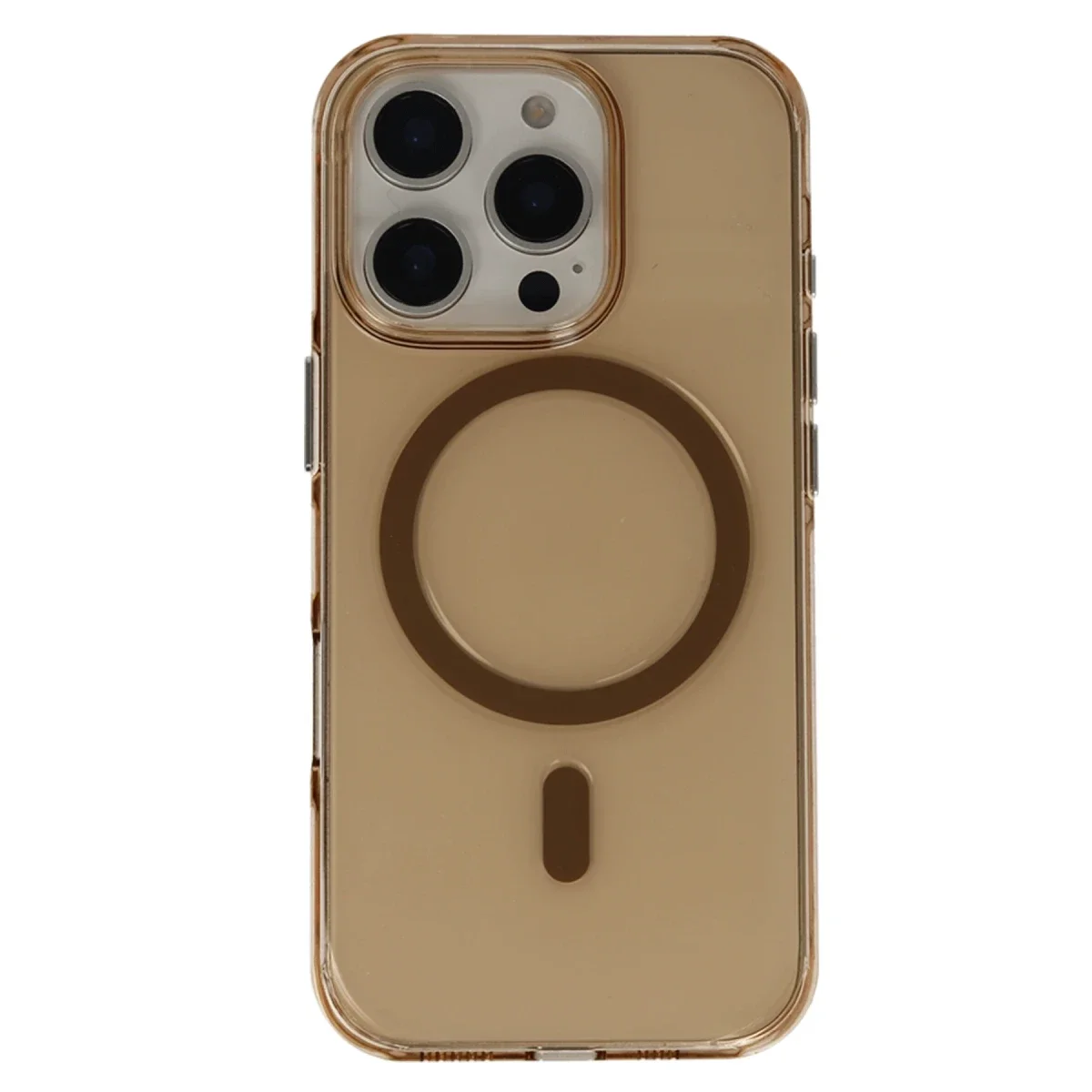 Joko Apple iPhone 16 Pro Max Gleam PC Sert Magsafe Kılıf - Şeffaf-Gold görsel 2