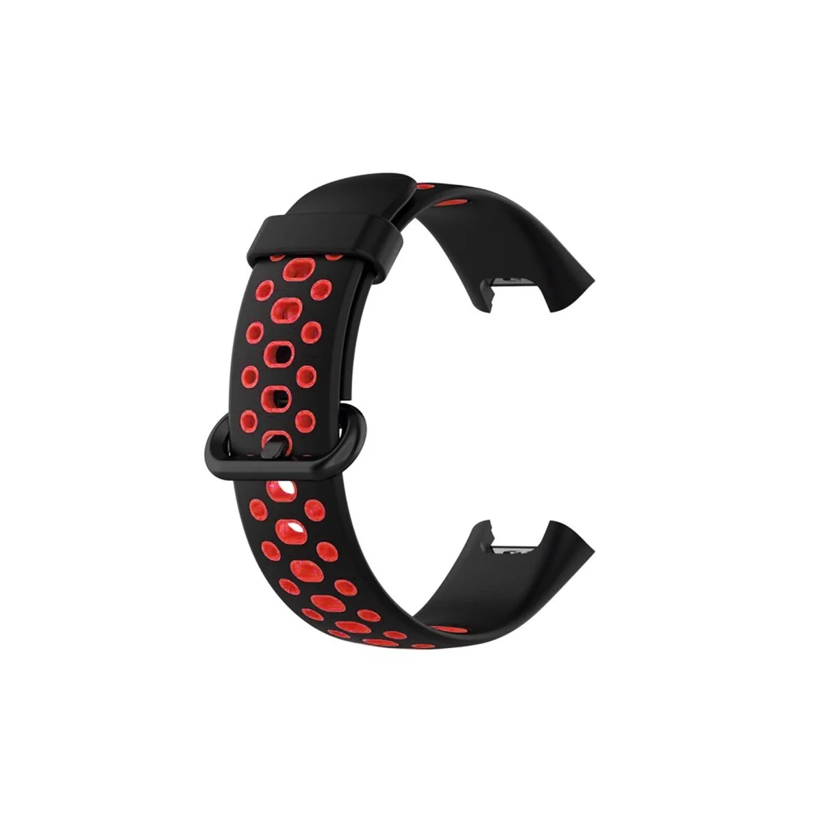 Xiao Red Watch 2 Spor Delikli Kordon - Siyah-kırmızı görsel 3