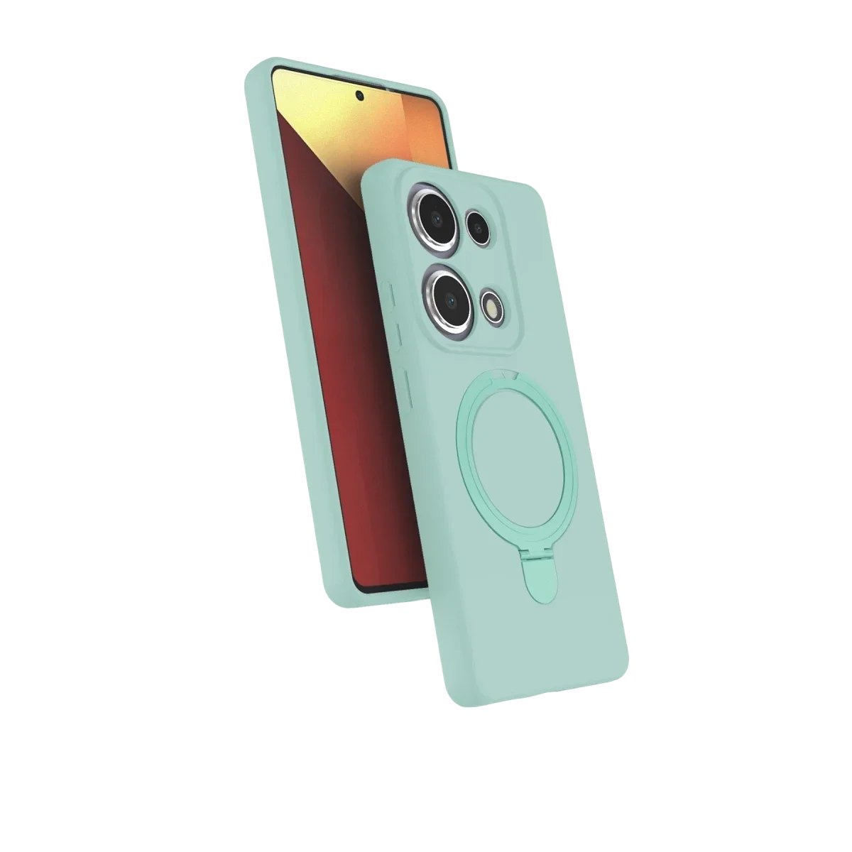 Xiaomi Redmi Note 13 Pro 4G Regal Magsafe Standlı Kapak - Su Yeşili