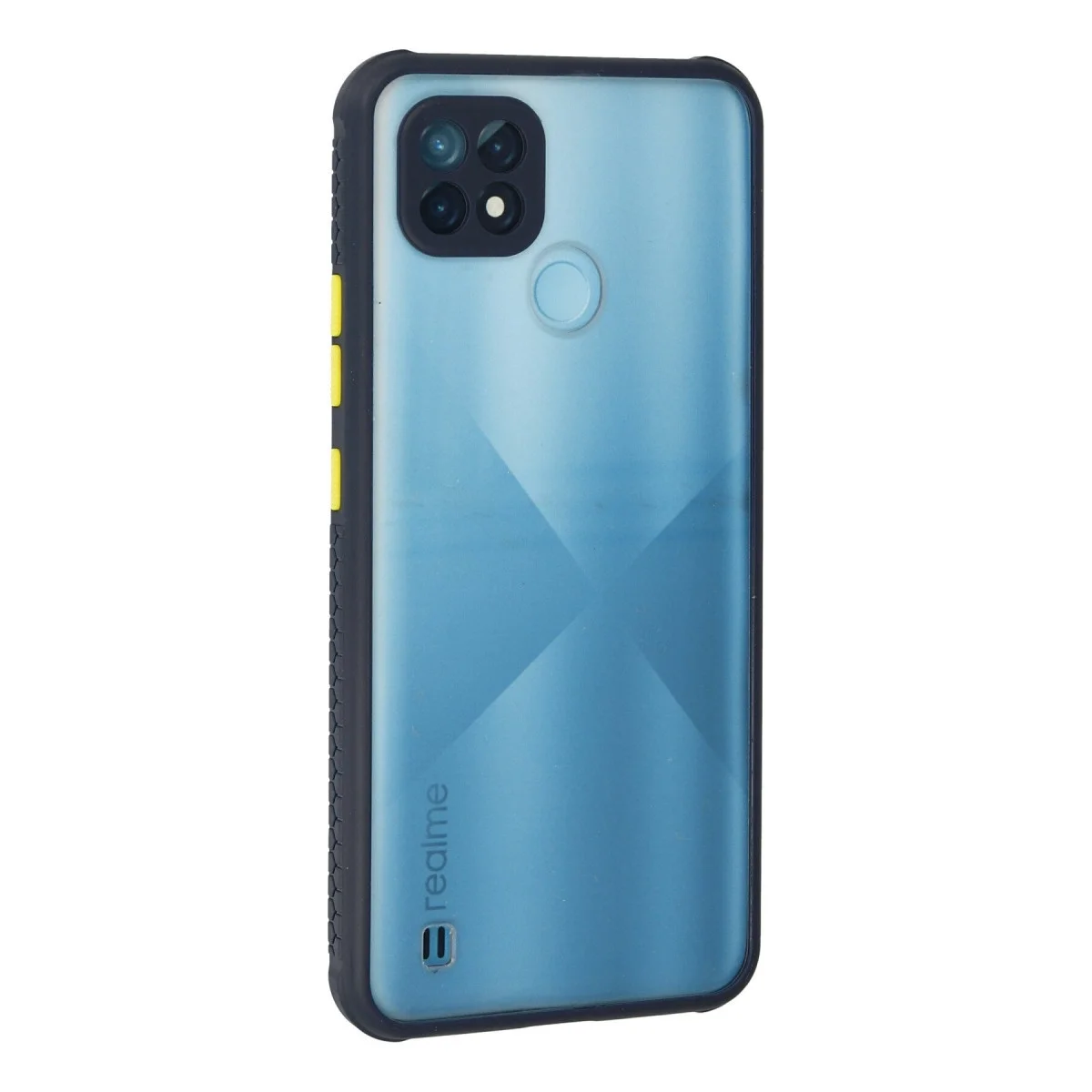 Realme C21 Kılıf Miami Şeffaf Silikon - Lacivert görsel 3