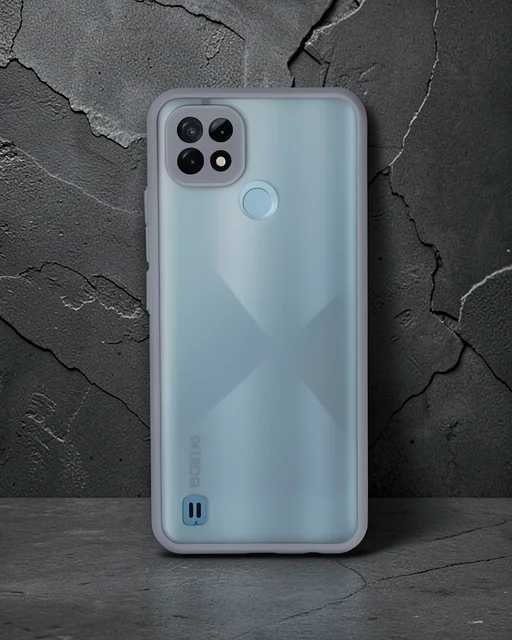 Realme C21 Kılıf Montreal Silikon Kapak - Gri