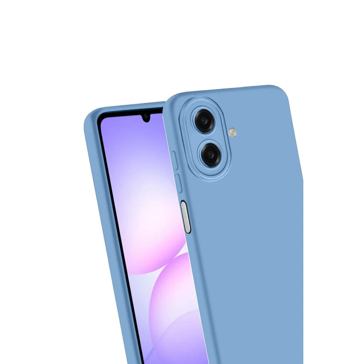 Samsung Galaxy A07 4g Nano İçi Kadife Silikon - Mavi görsel 3