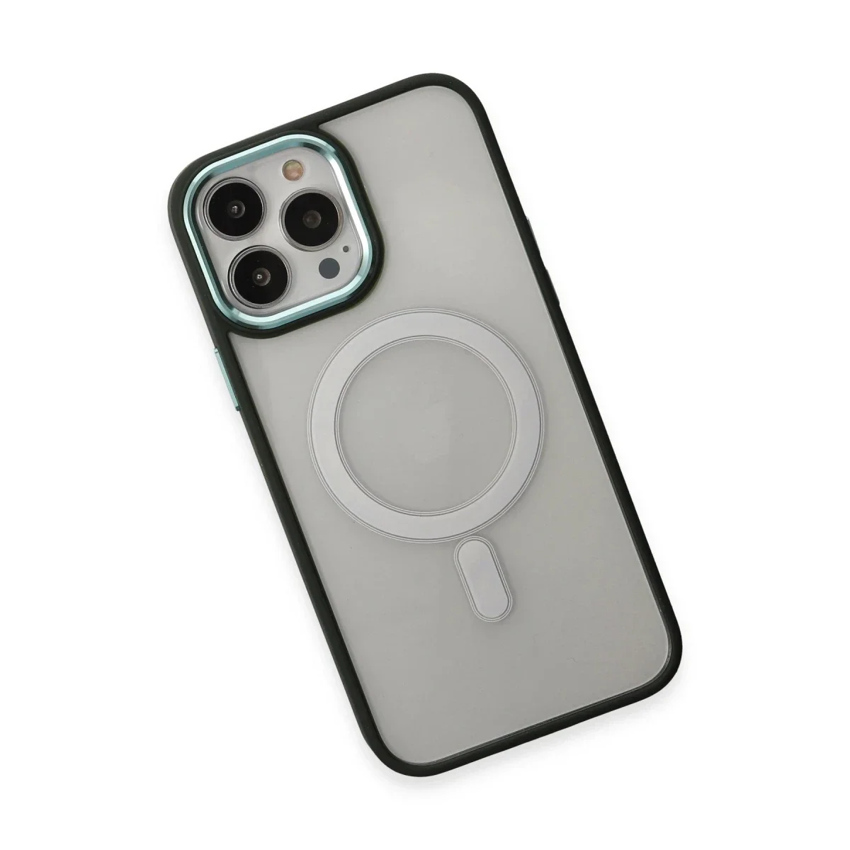Apple iPhone 15 Pro Kılıf Room Magneticsafe Silikon - Köknar Yeşili görsel 3