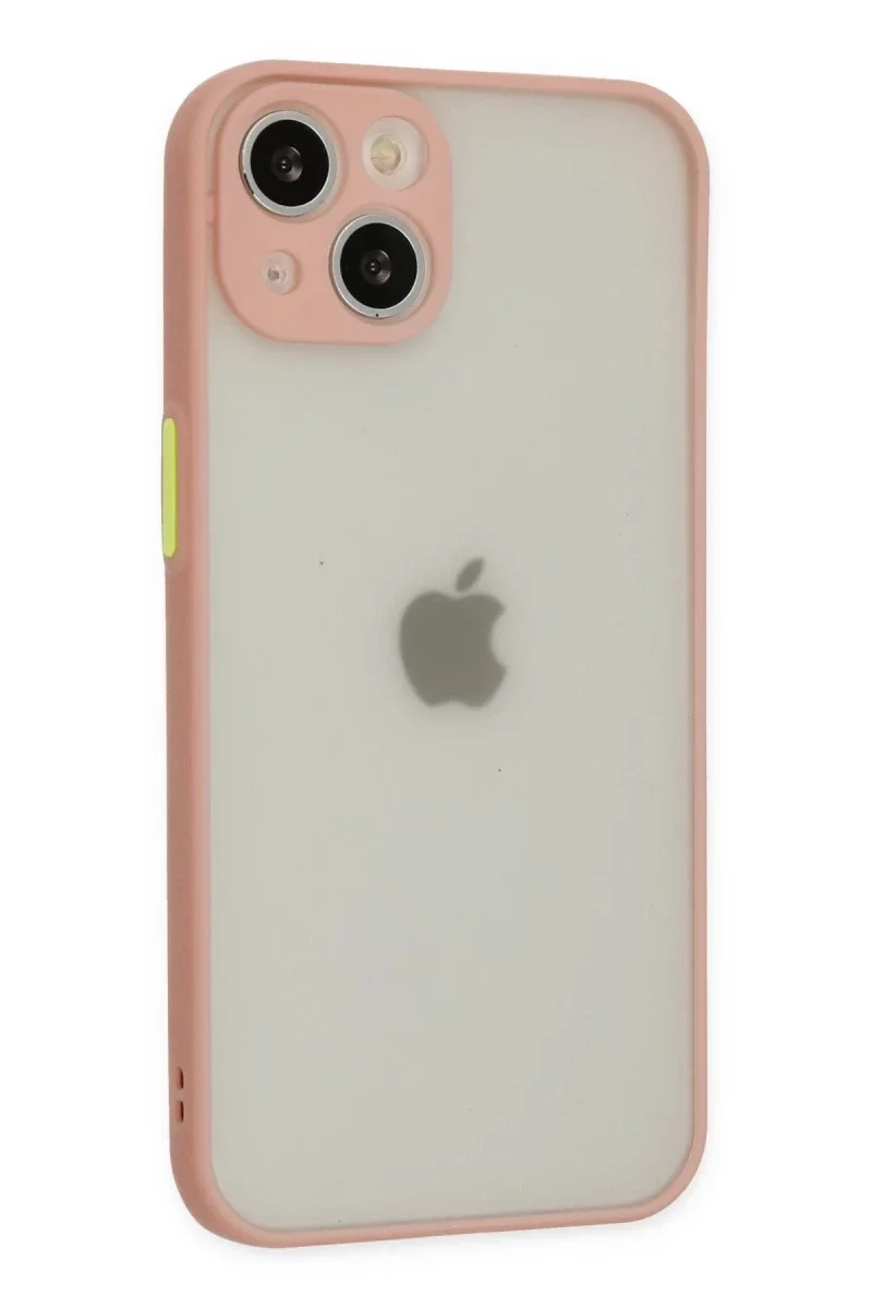 Apple iPhone 14 Kılıf Montreal Silikon Kapak - Pembe görsel 2
