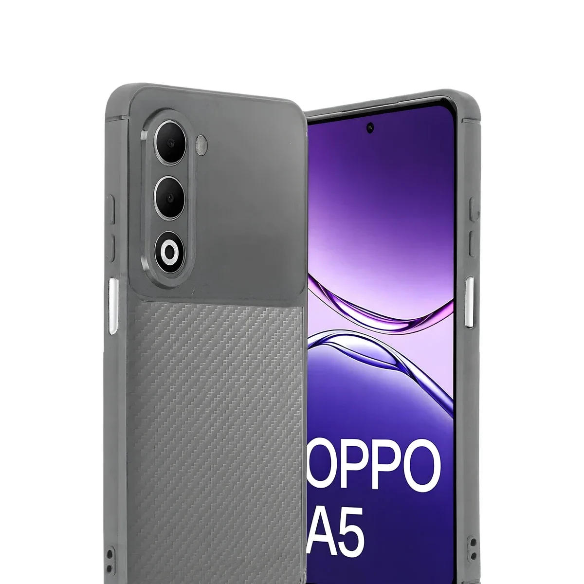 Oppo A5 4G Auto Focus Karbon Kapak - Gri görsel 2