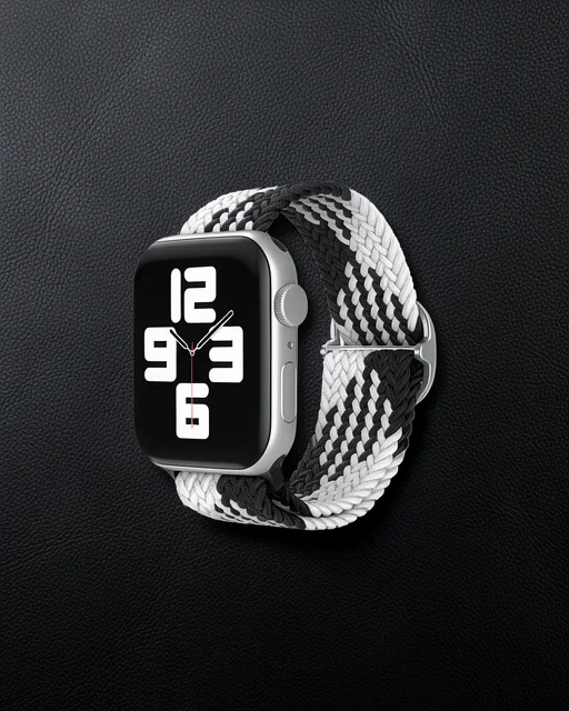 Watch 22mm Kordon - Siyah-beyaz