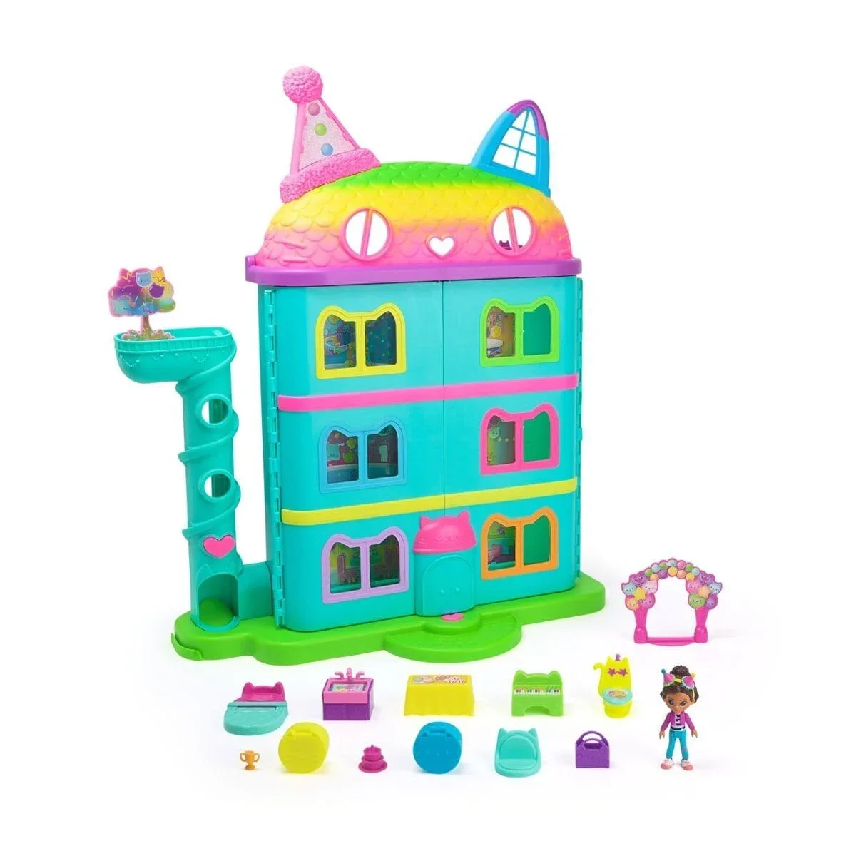70742 Gabbys Dollhouse Festival Evi Eğlenceli Müzikli Oyun Seti 63 cm -Spinmaster görsel 3