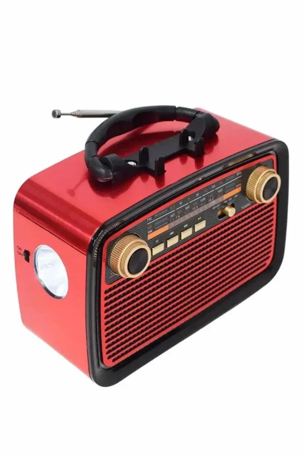Nostaljik Radyo Bluetooth Bağlantılı Müzik Kutusu Ahşap görsel 5