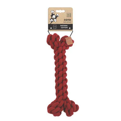 Örgü Kemik Köpek Oyuncağı Kırmızı 30 Cm