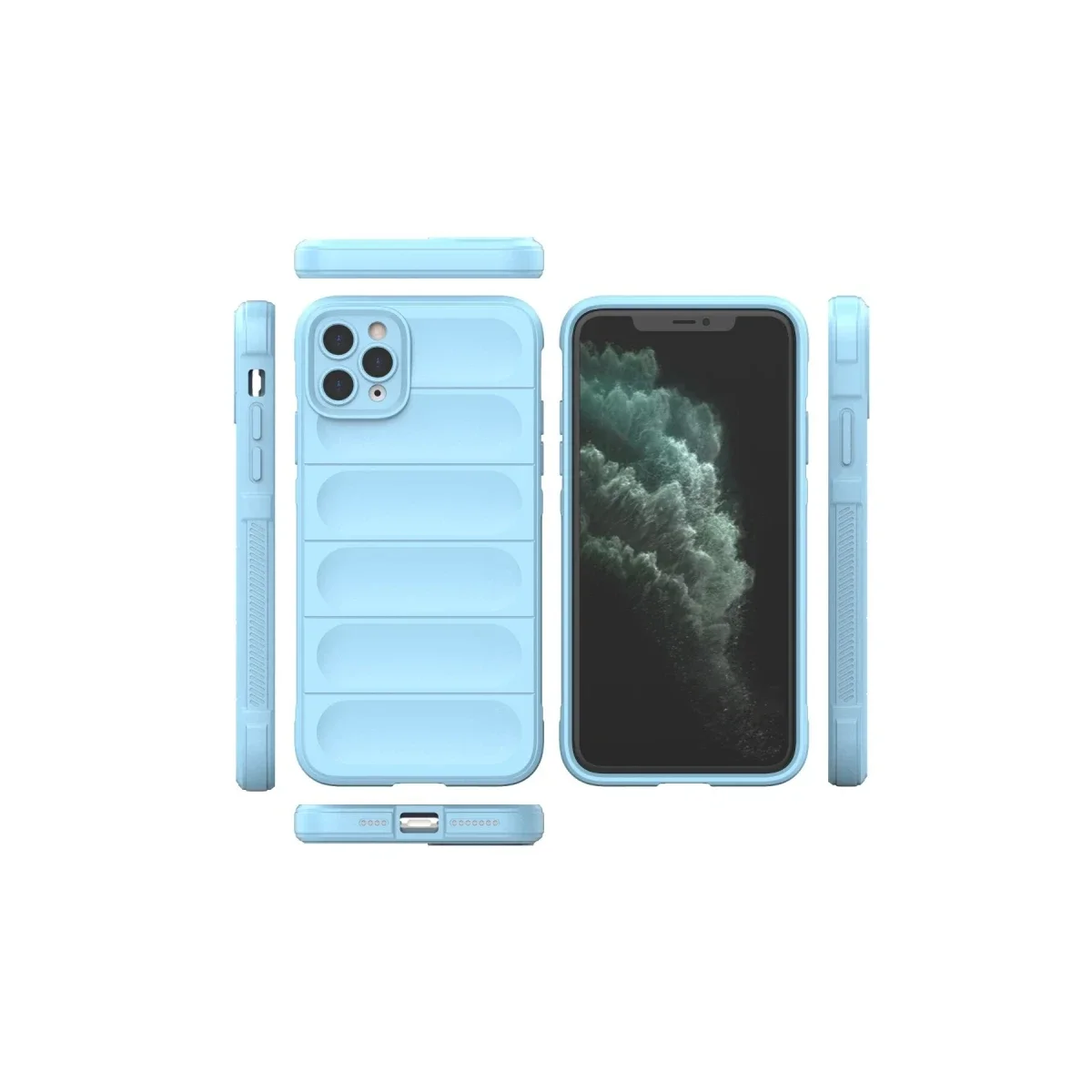 Apple iPhone 11 Pro Kılıf Optimum Silikon - Sky Blue görsel 3