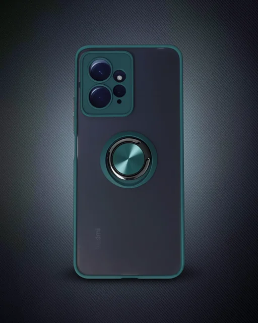 Xiaomi Redmi Note 12 4g Kılıf Montreal Yüzüklü Silikon Kapak - Yeşil