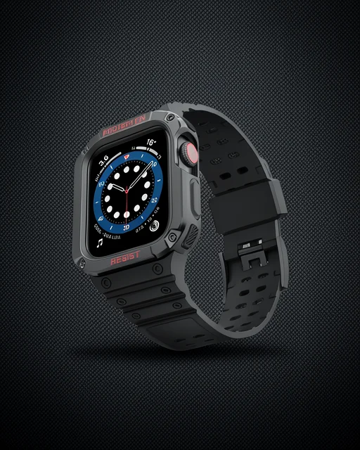 Apple Watch 42mm Kr401 Silikon Kordon - Siyah