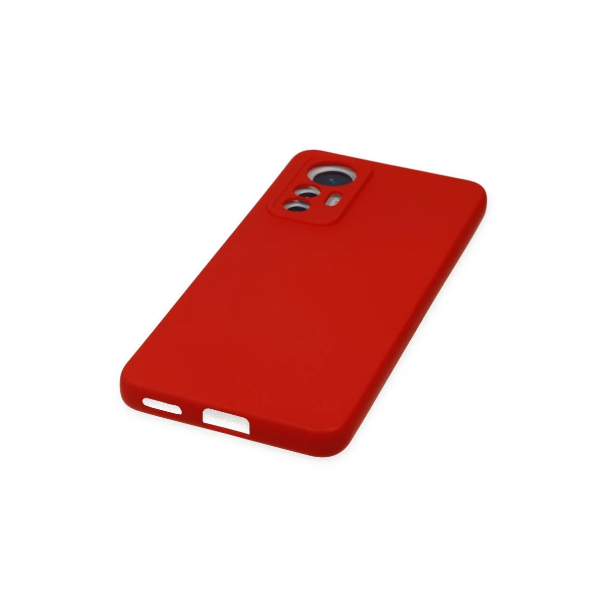 Xiaomi Mi 12 Lite Kılıf Nano İçi Kadife Silikon - Kırmızı görsel 5
