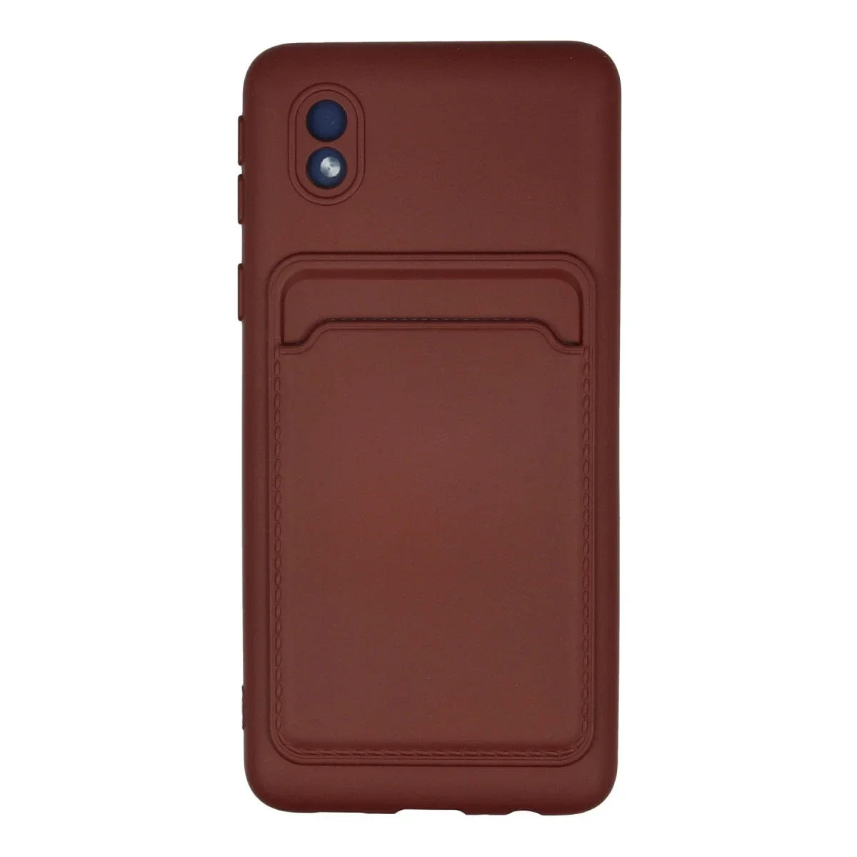 Samsung Galaxy A01 Core Kılıf Kelvin Kartvizitli Silikon - Bordo