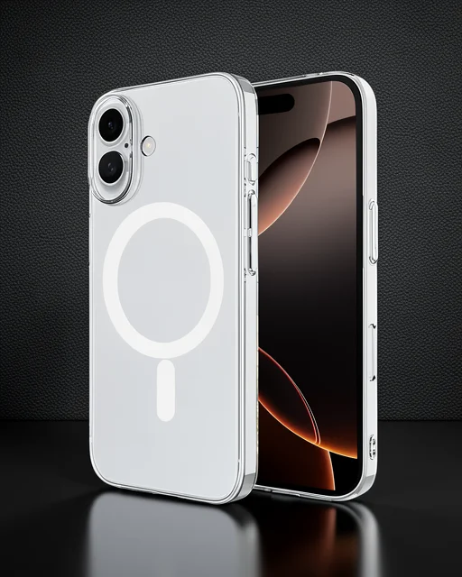 Apple İphone 16 Kılıf Magneticsafe Şeffaf Silikon - Şeffaf