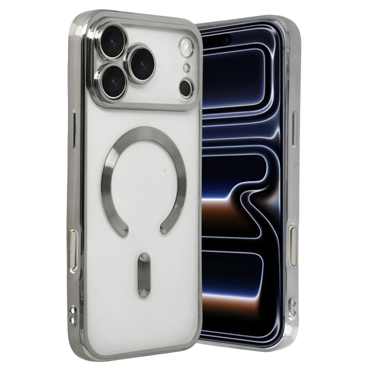 Apple iPhone 18 Pro Kross Magneticsafe Kapak - Gümüş