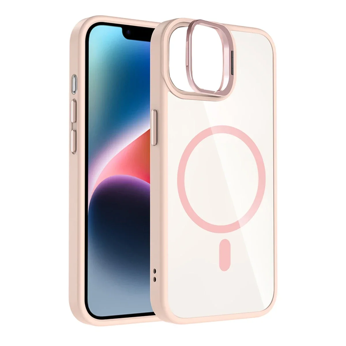 Joko Apple iPhone 11 Remim Lensli Magsafe Standlı Kapak - Pembe görsel 2