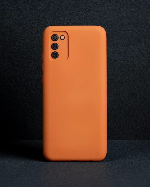 Samsung Galaxy A03s Kılıf Nano İçi Kadife Silikon - Turuncu