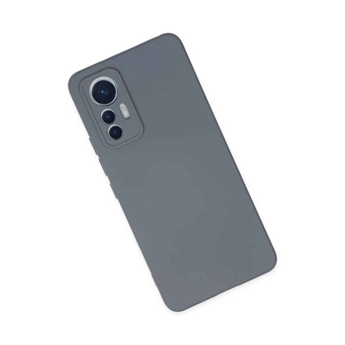 Xiaomi Mi 12 Lite Kılıf Nano İçi Kadife Silikon - Gri görsel 3