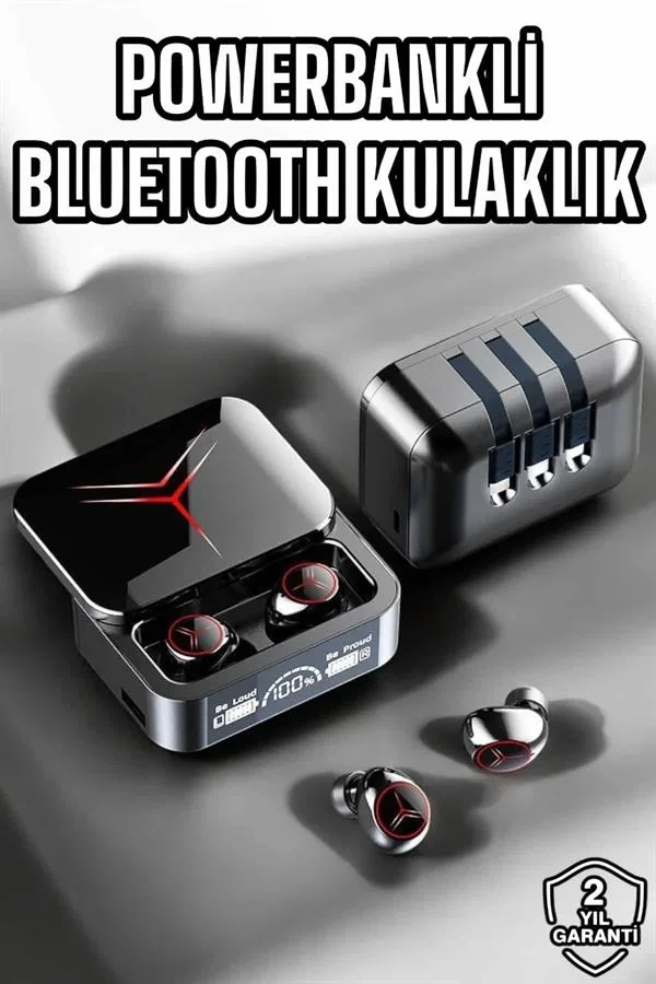 Yeni Nesil Powerbankli Bluetooth Bağlantılı Kablosuz Kulaklık görsel 2