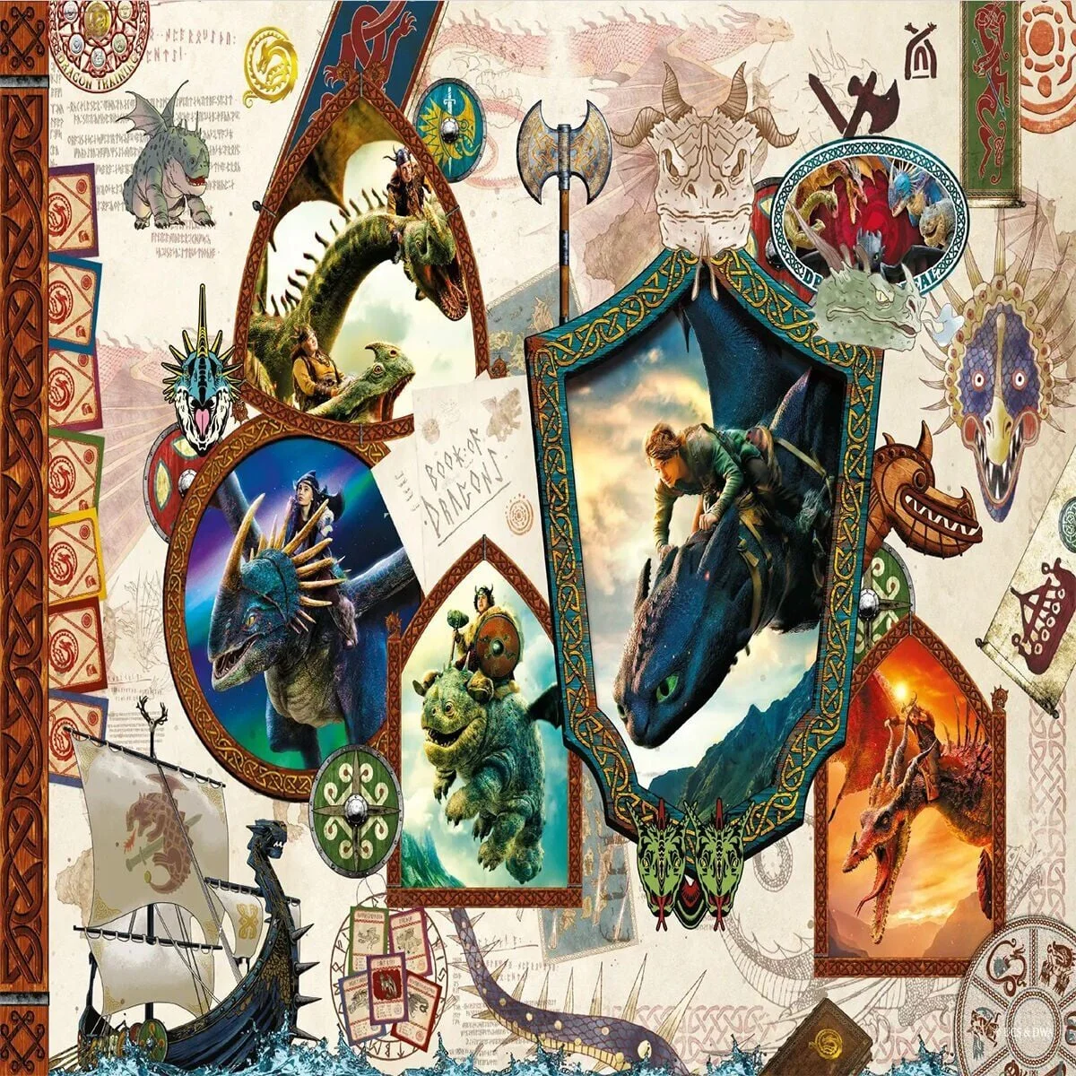 Hd 113 How To Train Your Dragon Puzzle 200 Prç görsel 2