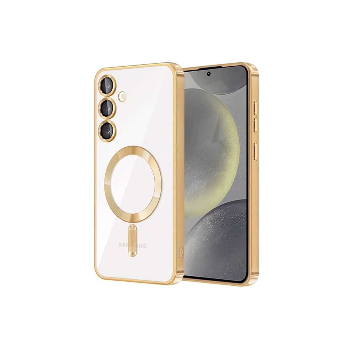 Samsung Galaxy S23 Kılıf Kross Magneticsafe Kapak - Gold