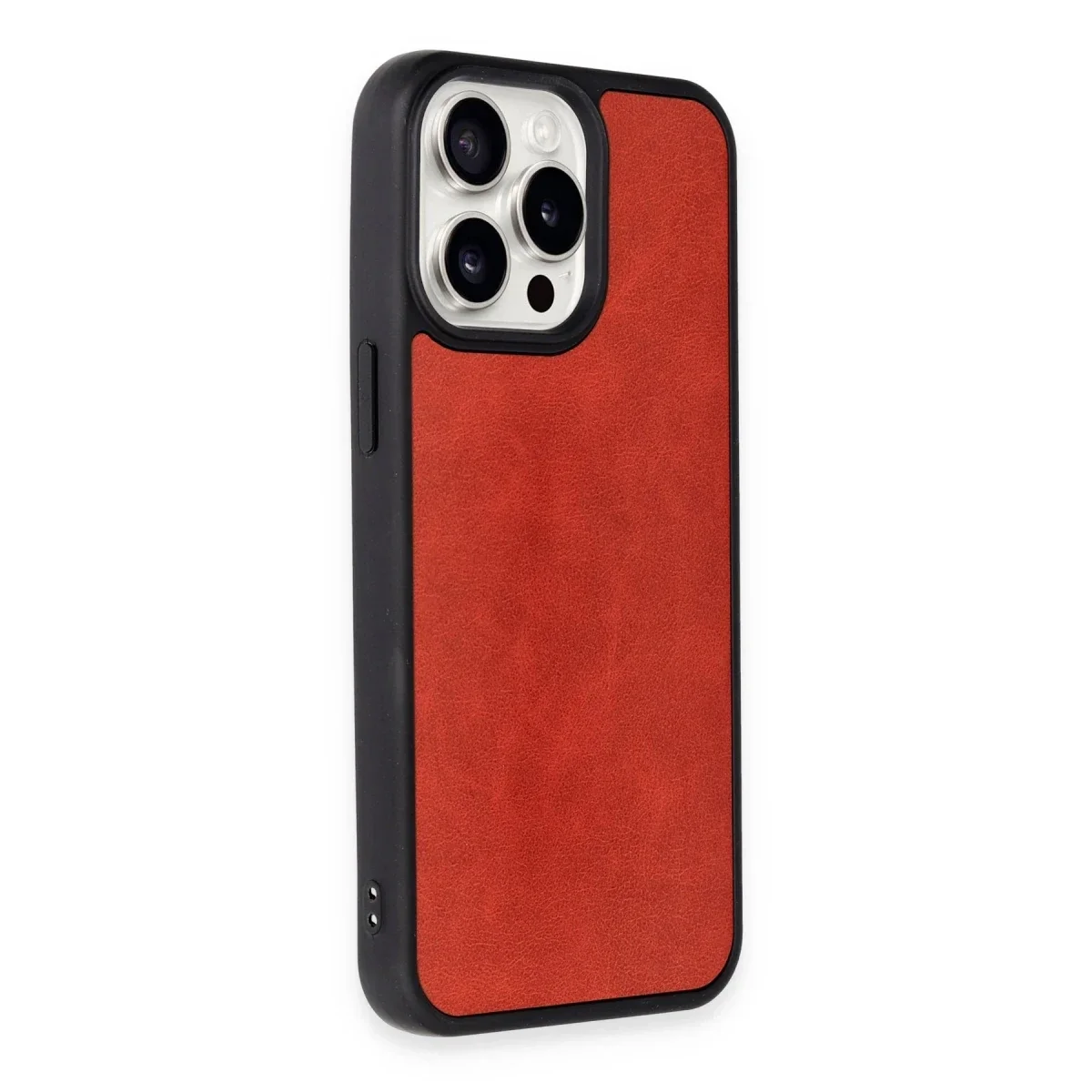 Apple iPhone 14 Pro Max Kılıf Aras Deri Kapak - Kırmızı görsel 2