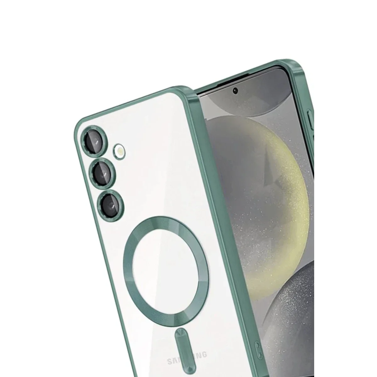 Samsung Galaxy A36 Kross Magneticsafe Kapak - Koyu Yeşil görsel 3